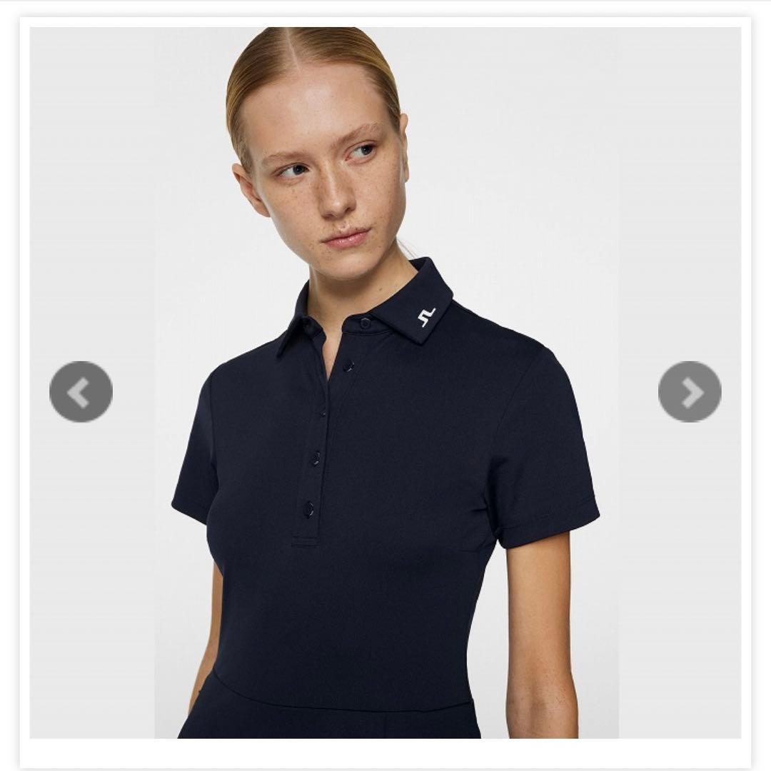 【新品未使用タグ付き】ジェイリンドバーグ ゴルフワンピース ネイビーポロシャツ