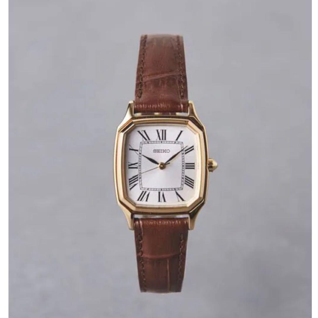 UNITED ARROWS 【別注】＜SEIKO＞スクエア レザー 腕時計