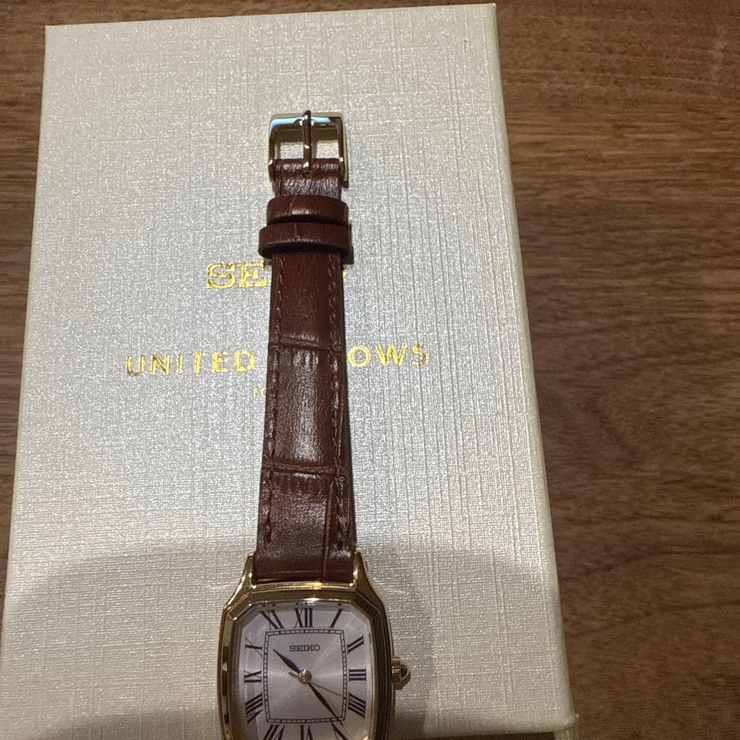 UNITED ARROWS 【別注】＜SEIKO＞スクエア レザー 腕時計