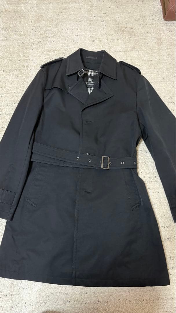 【美品】バーバリーブラックレーベル　トレンチコート ライナー付き　ＬＬ黒
