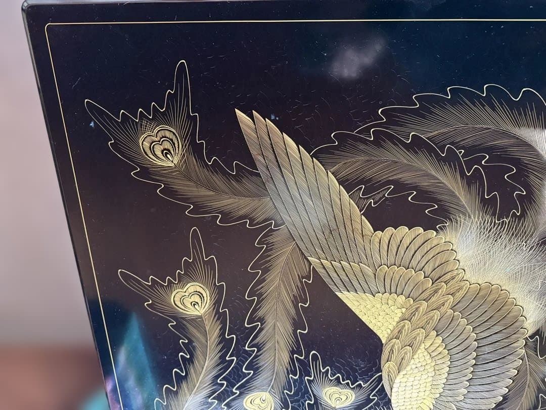 輪島塗 金蒔絵 鳳凰図 大型座卓 昭和ヴィンテージ 高級漆家具　当時物　希少