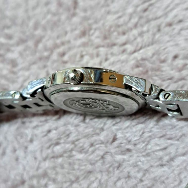 エルメス クリッパー アイボリー文字盤 シルバーブレスレット 稼働