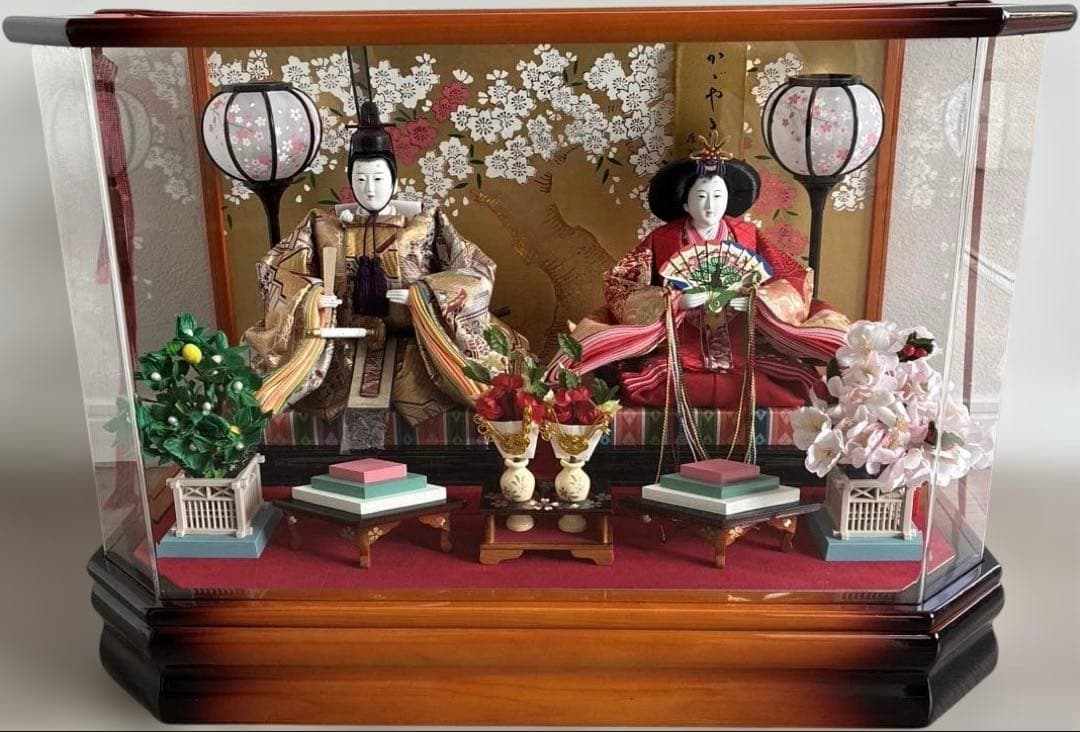 藤翁作 けんらん親王飾 アクリルケース入り 雛人形