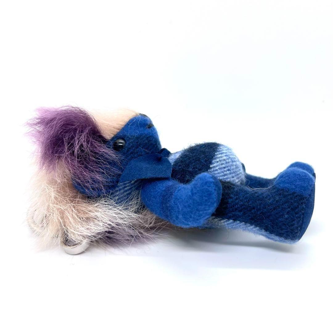 ほぼ未使用✨バーバリー キーリング トーマスベア モヒカン ブルー くま