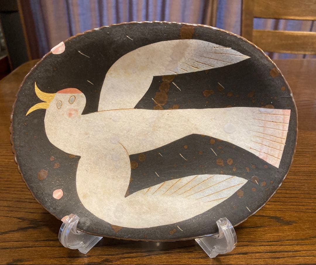 鹿児島睦さん貴重なハンドメイド作品　人気の鳥の絵付け