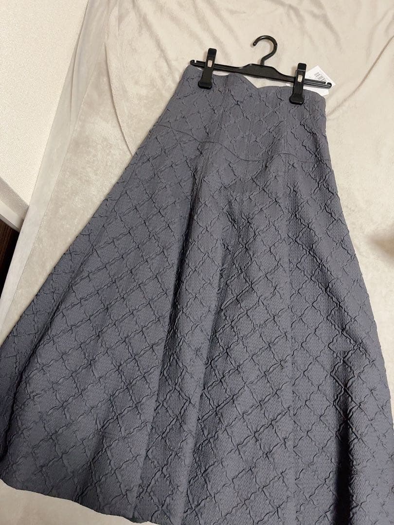 【美品】Rirandture ふくれジャガードフレアスカート