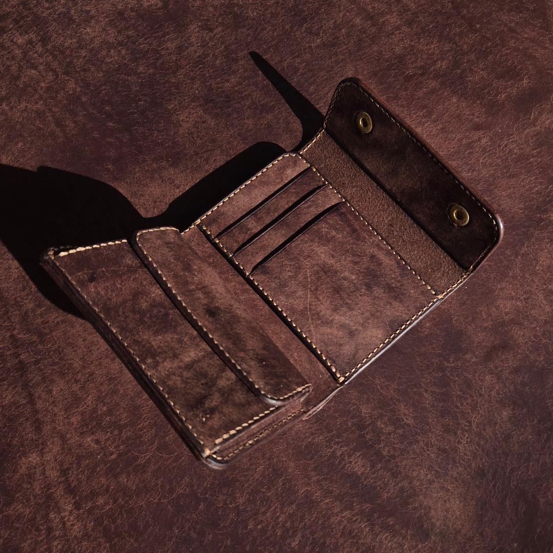 216 ミドルウォレット イタリアンレザーMARGOT【ダークブラウン】