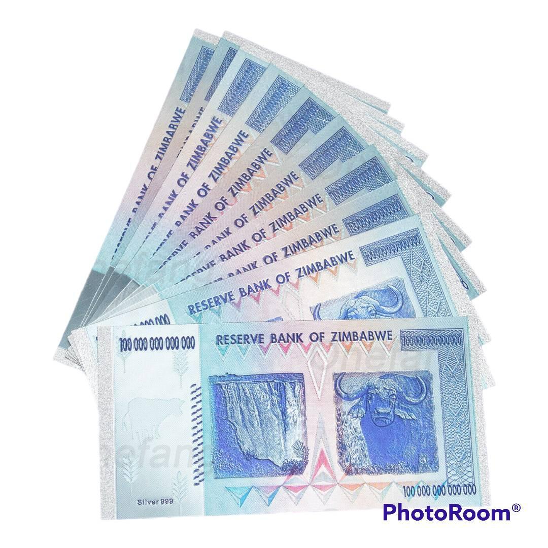 【鑑定書付き・ジンバブエ100】貴重なジンバブエ100ドル紙幣　新品未使用　1枚