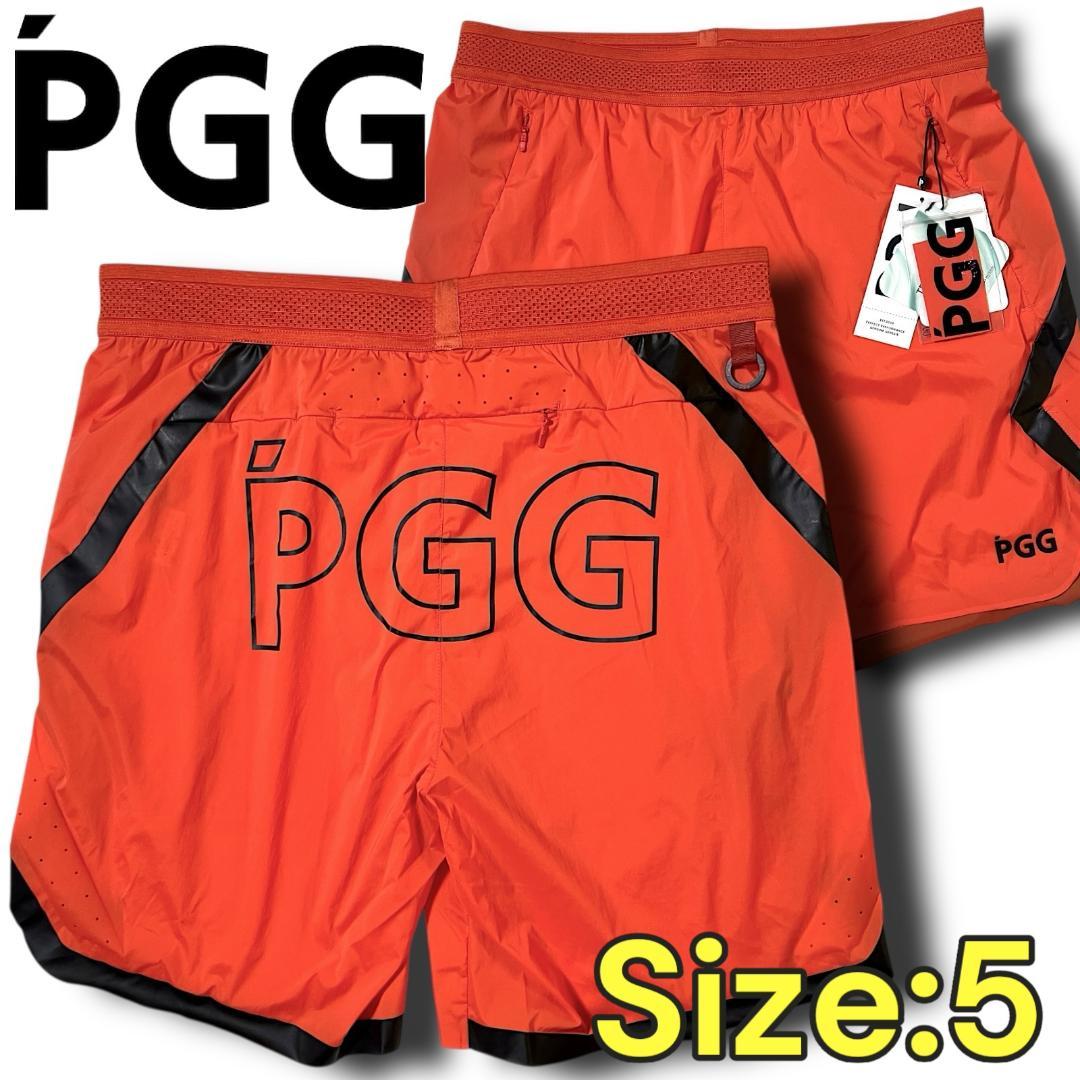5 PGG パーリーゲイツ ストレッチタフタ 背面ビッグロゴ ショートパンツ