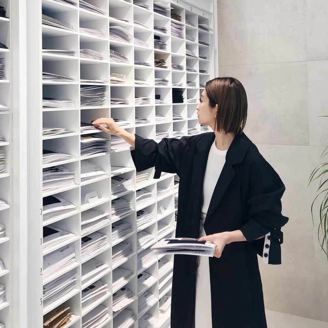 RIM.ARK ブラック トレンチコート 36