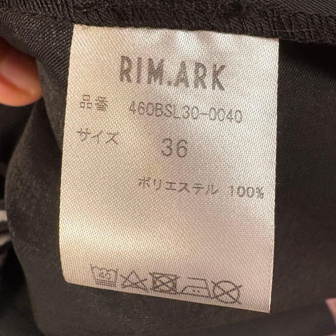 RIM.ARK ブラック トレンチコート 36