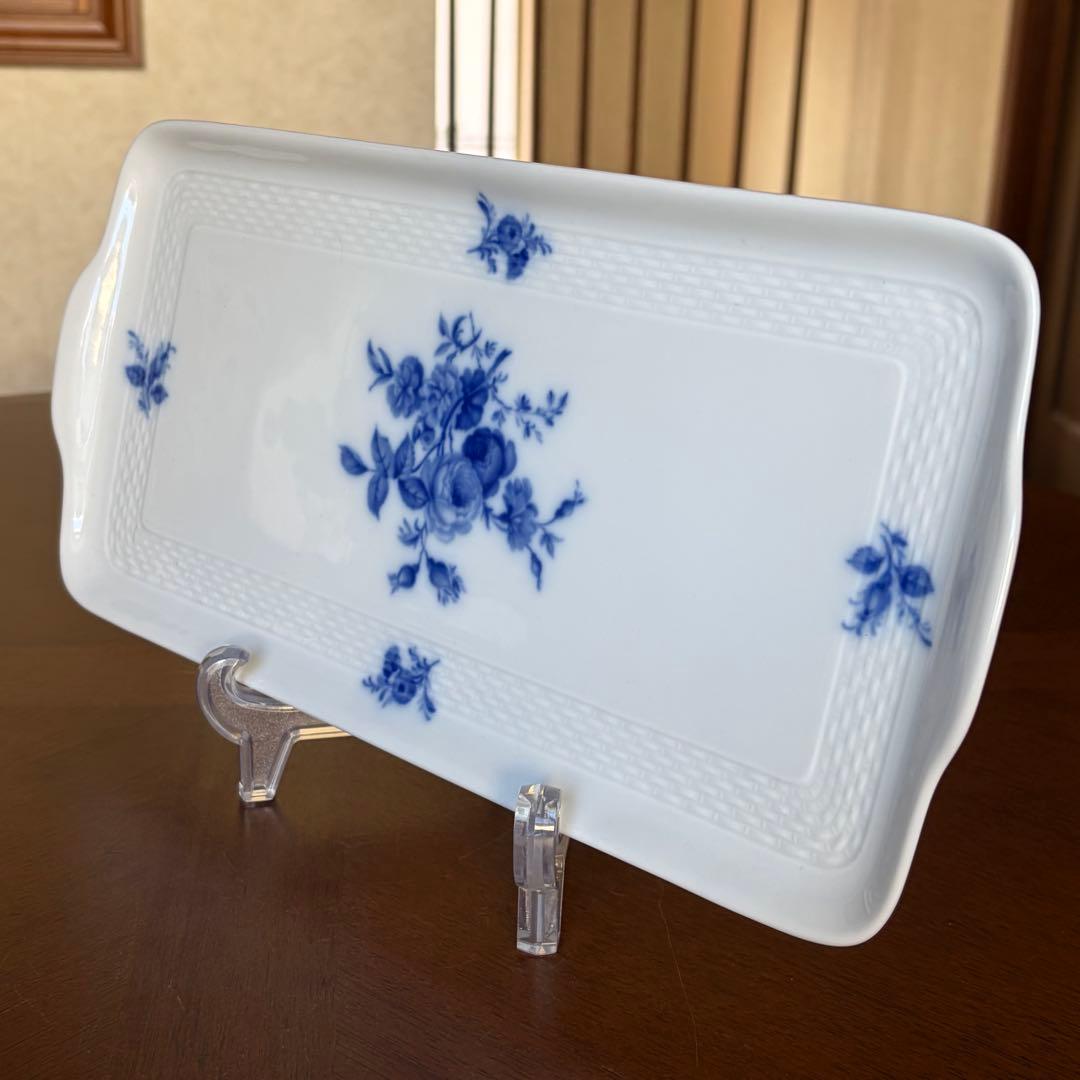 【ドイツビンテージ】フッチェンロイター★ブルーフラワー★ロングプレート