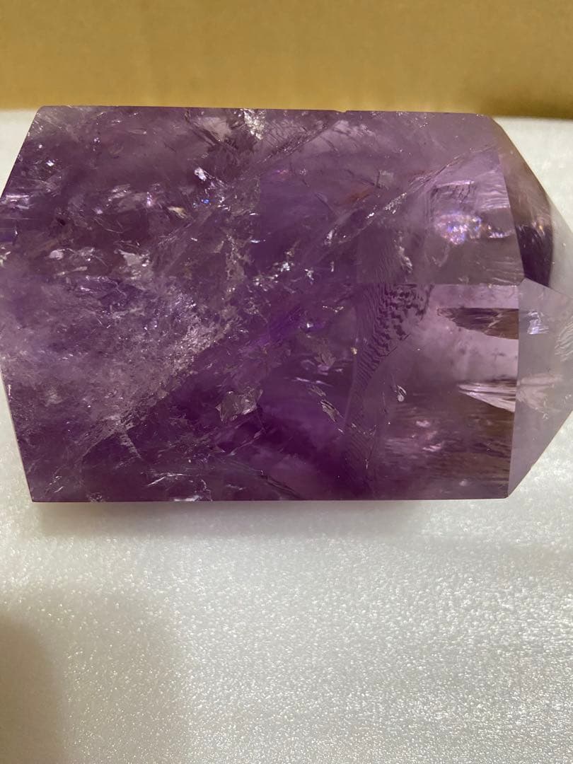 水晶ポイント　アメジスト　天然石　六角柱