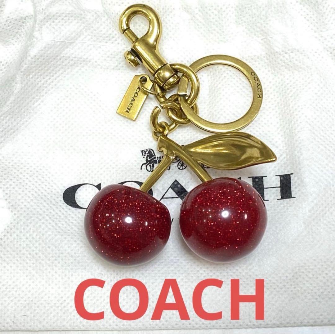 【未使用】COACH チェリー チャーム キーホルダー キーリング さくらんぼ
