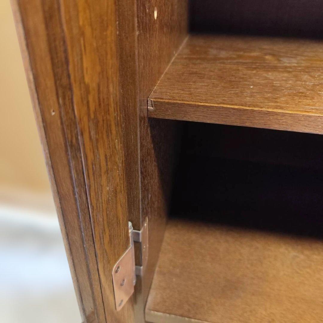 越後民芸 飾り棚 キャビネット 食器棚 本棚 天然木 アンティーク