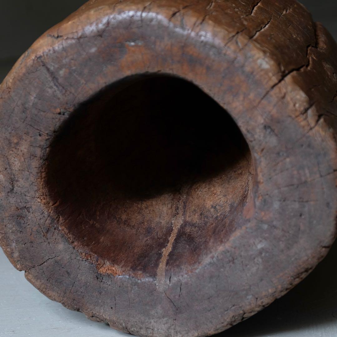 東南アジア 古い木鉢　臼 こね鉢 プランター オブジェ 古道具 アンティーク