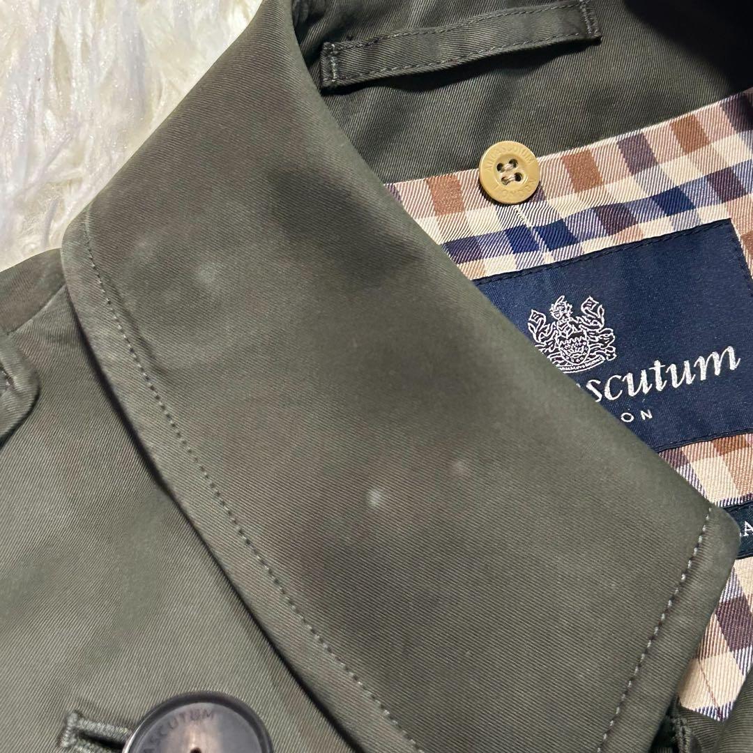 極美品　アクアスキュータム　ロンドン　ハウスチェック　トレンチコート　ライナー
