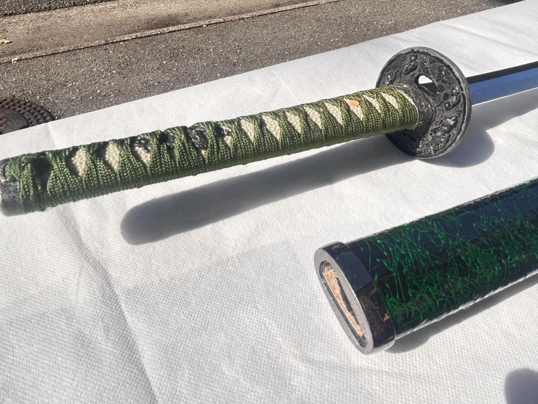 ★インテリア・コスプレ【模造刀】日本刀・太刀【105cm】緑★