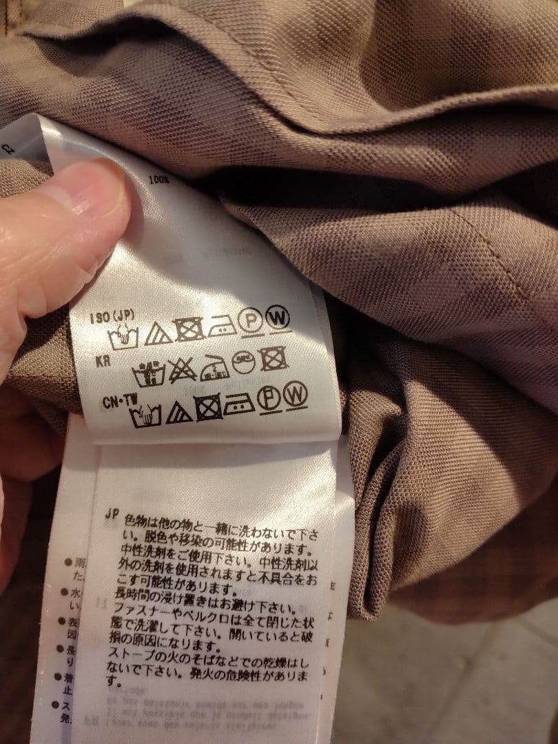 DAIWA PIER39 チェック オープンカラーシャツ グレージュ