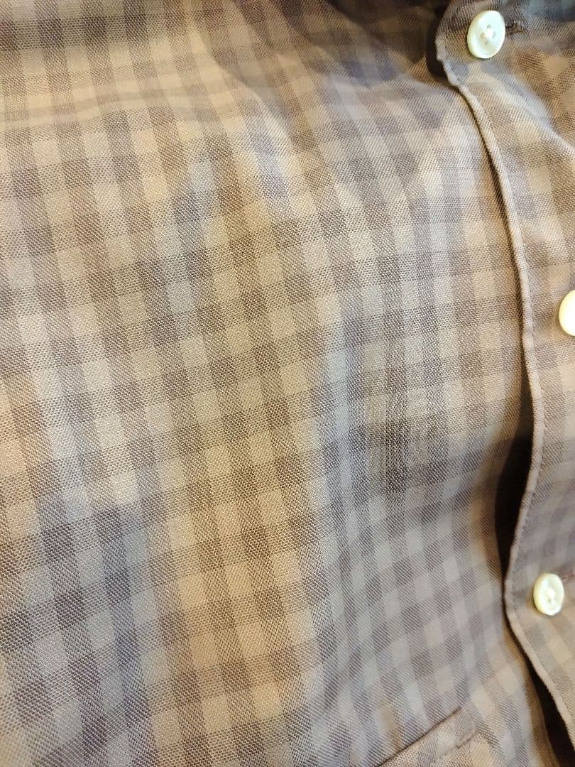 DAIWA PIER39 チェック オープンカラーシャツ グレージュ