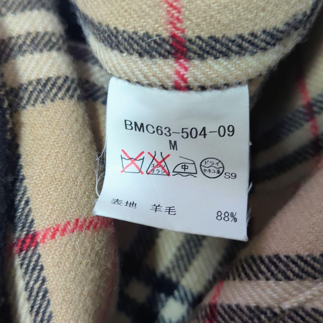 【BURBERRY BLACK LABEL】美品 ノバチェックピーコート M