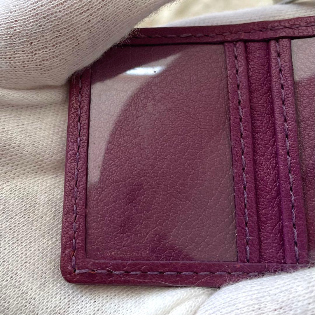 希少 COACH 手帳型 ハートチャーム付き キーリング キーホルダー