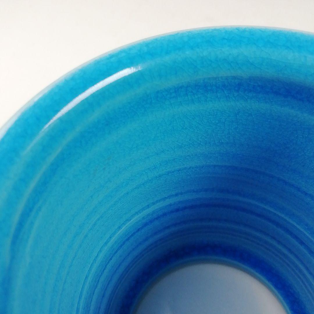 Ｔ７９５　蓋置　『浅黄交趾　荒磯』『平安　勝見永泉 造』　共箱　茶道具