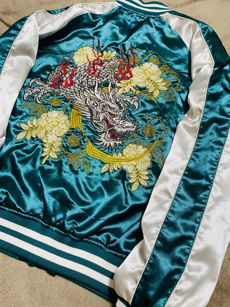 OBORO 美品 龍 日本限定 スカジャン unisex vintage サテン
