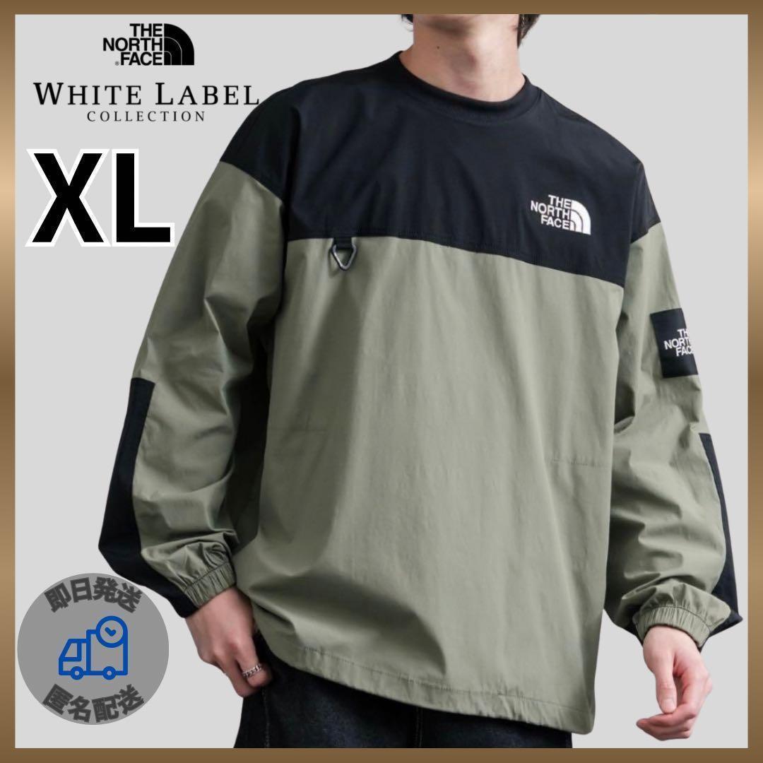 【新品】韓国限定　ノースフェイス　XL アルバニークルーネック　カーキ　黒