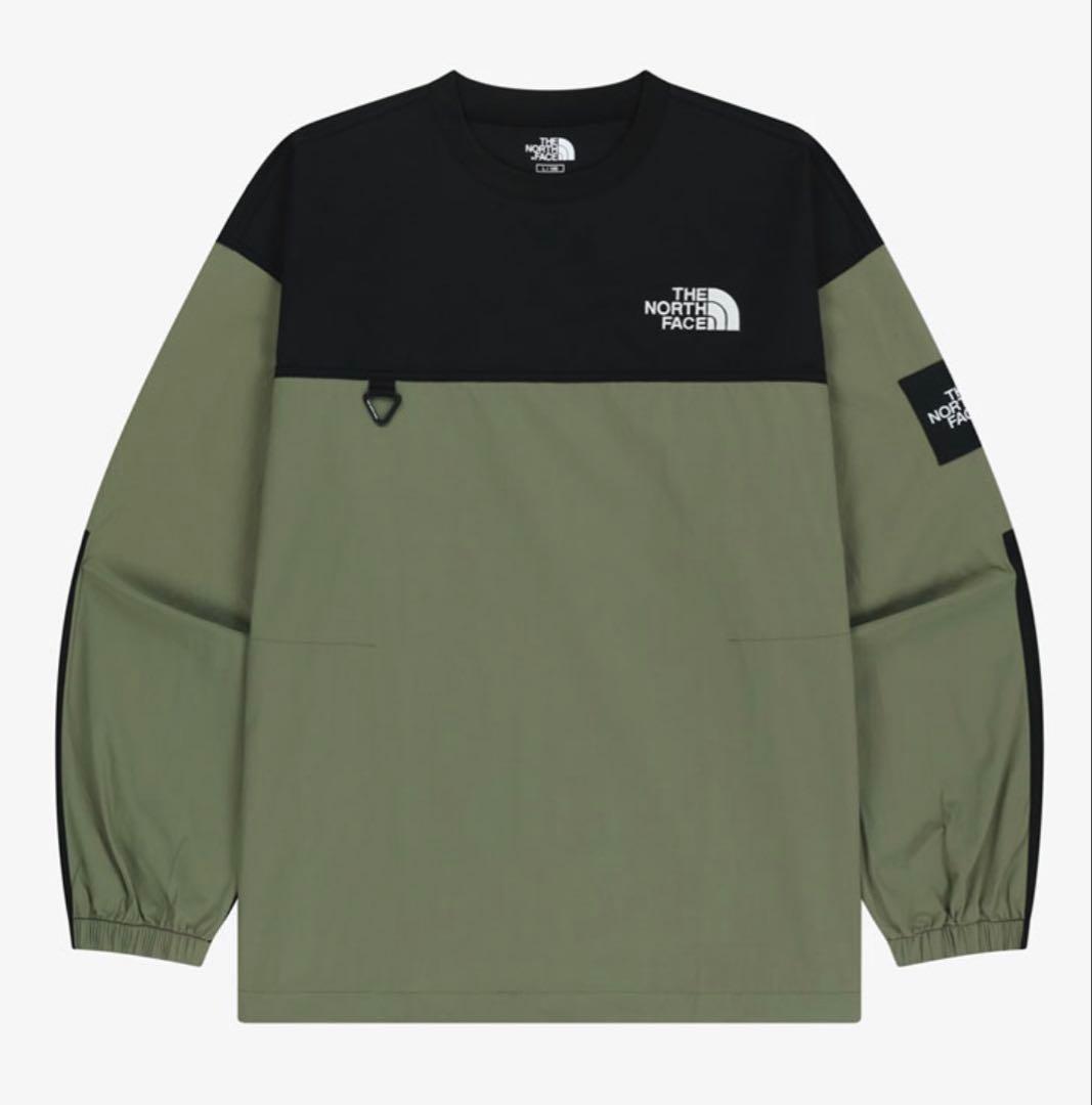 【新品】韓国限定　ノースフェイス　XL アルバニークルーネック　カーキ　黒