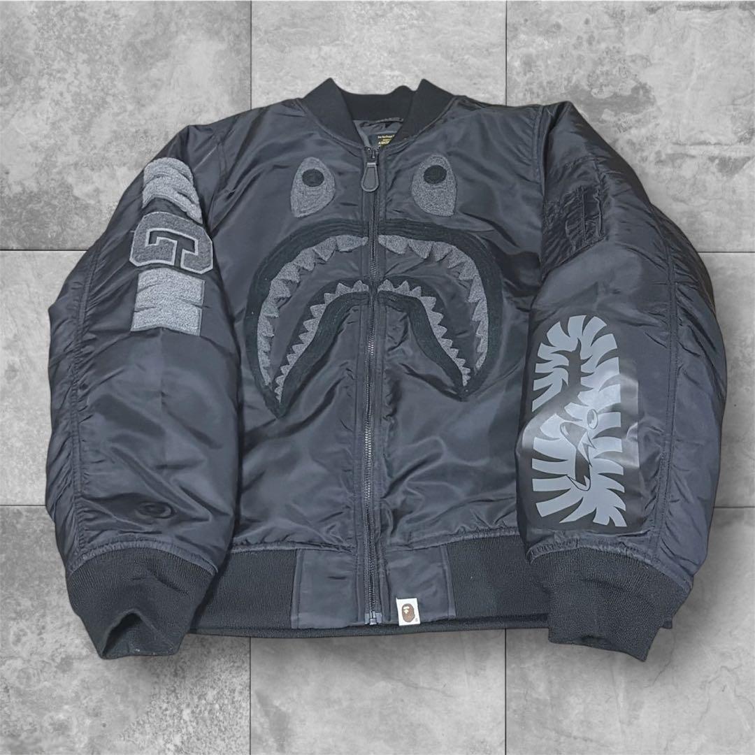 ✨️NewJeans ヘリン着用 ✨️ベイシングエイプ シャーク MA-1 Mサイズ