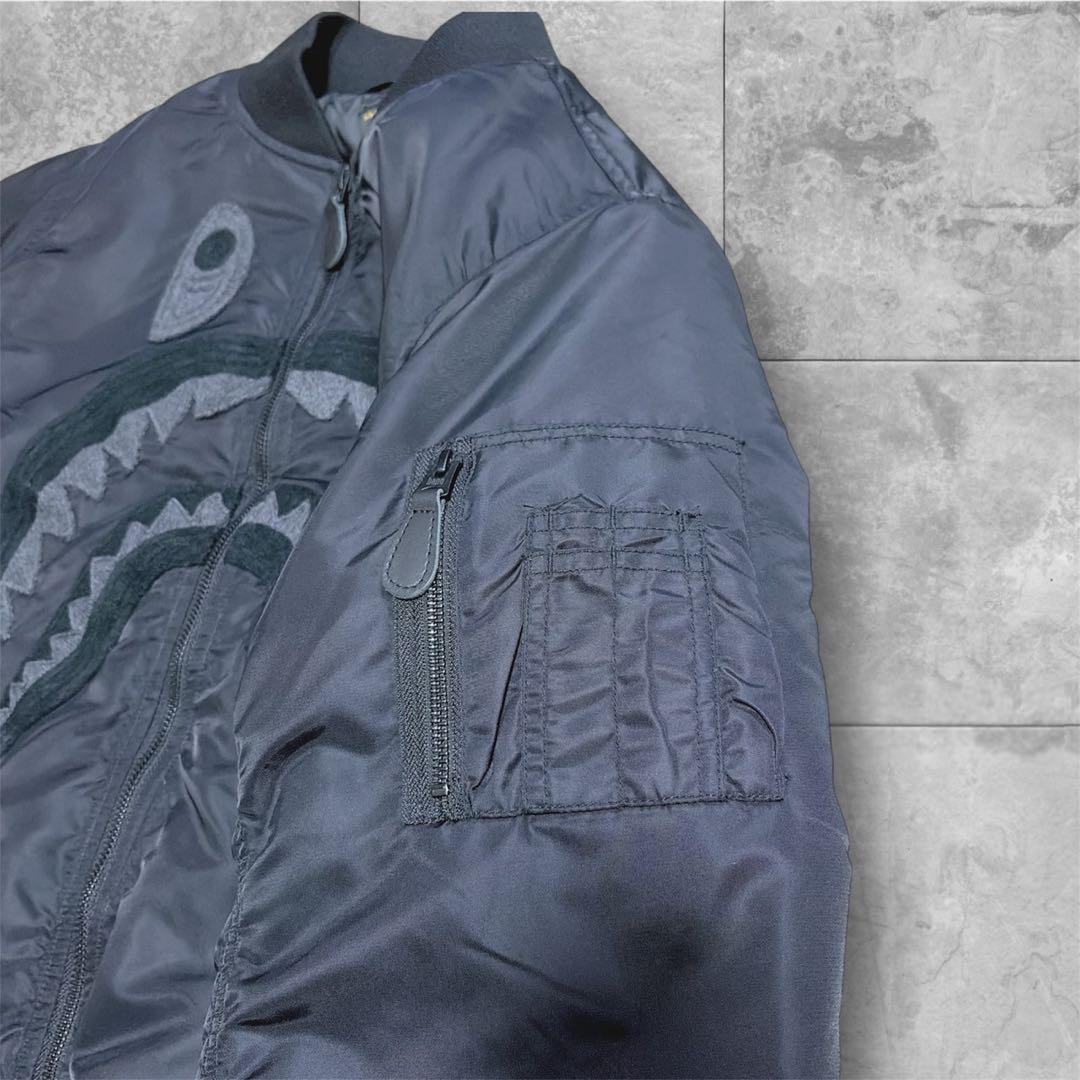 ✨️NewJeans ヘリン着用 ✨️ベイシングエイプ シャーク MA-1 Mサイズ