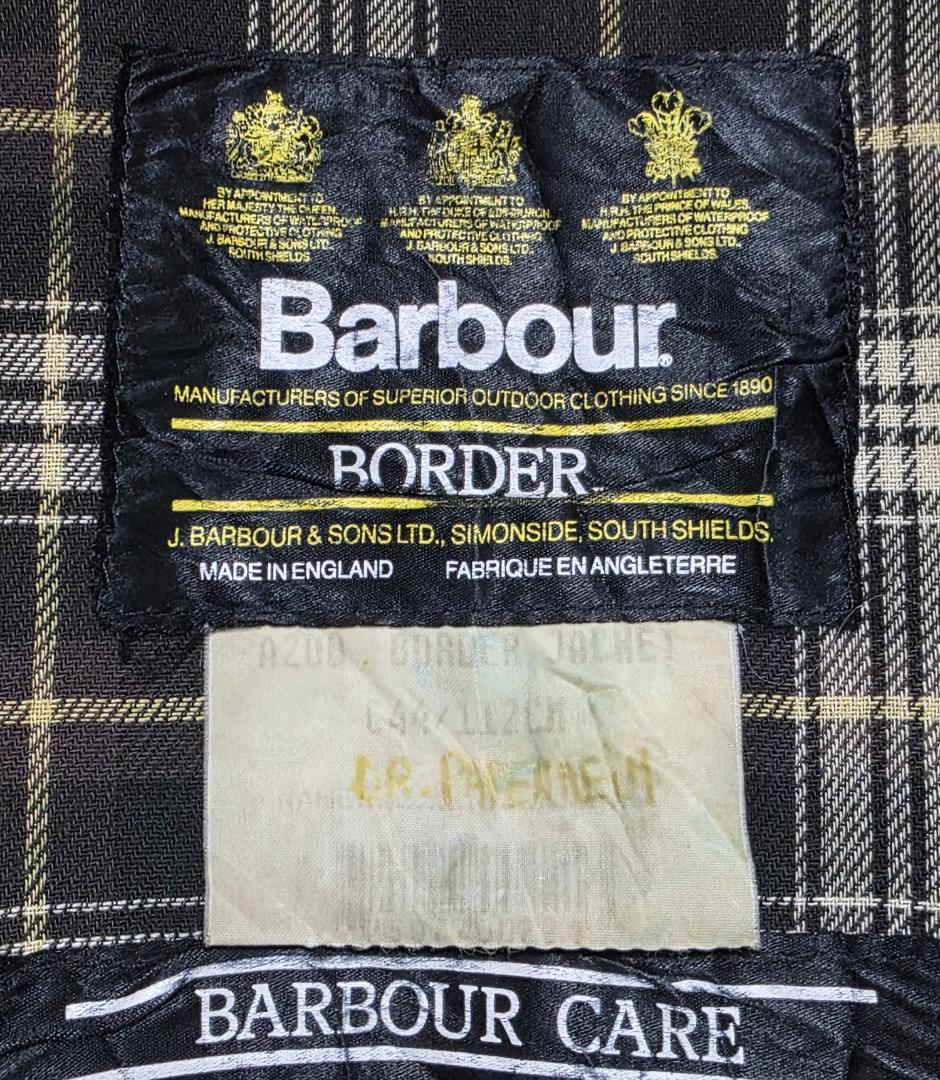 Barbour BORDER ボーダー 90s 44 セージ リワックス済！