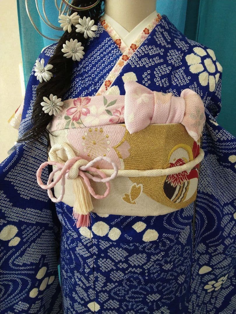 振袖フルセット、正絹総絞り振袖、成人式、重ね衿、帯揚げ、帯締め、西陣袋帯、長襦袢