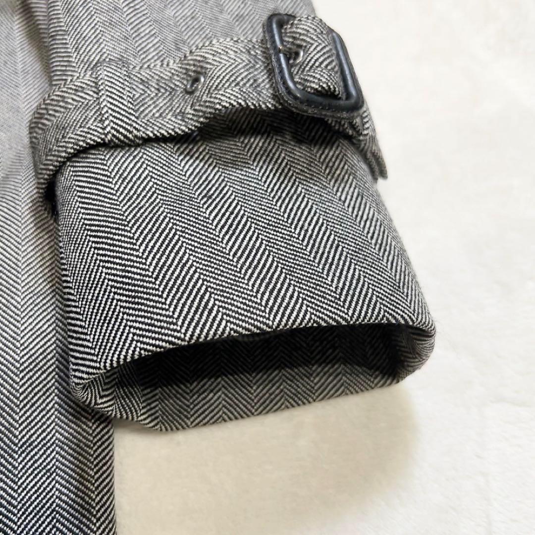 新品同様✨　バーバリー　ブラックレーベル　M トレンチ　コート　ヘリンボーン