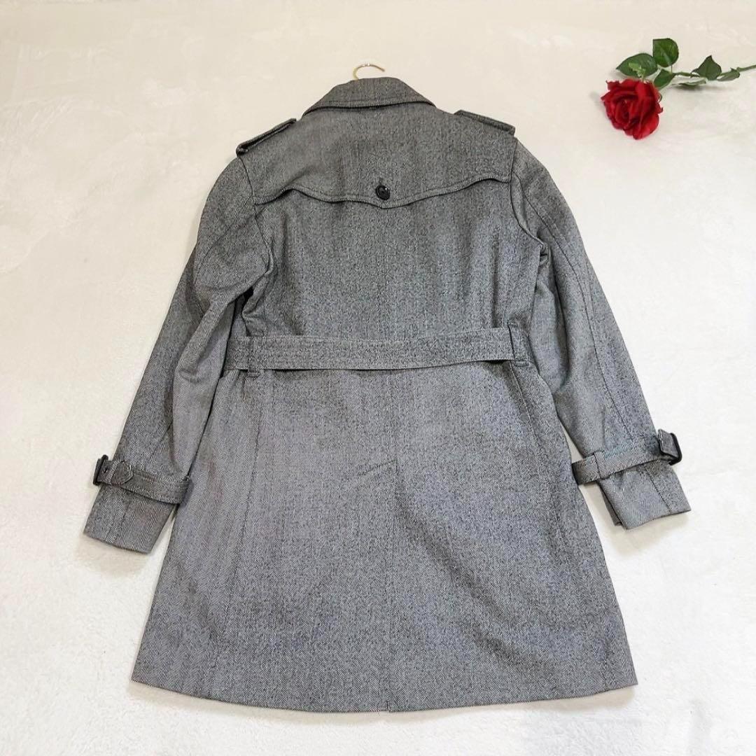 新品同様✨　バーバリー　ブラックレーベル　M トレンチ　コート　ヘリンボーン