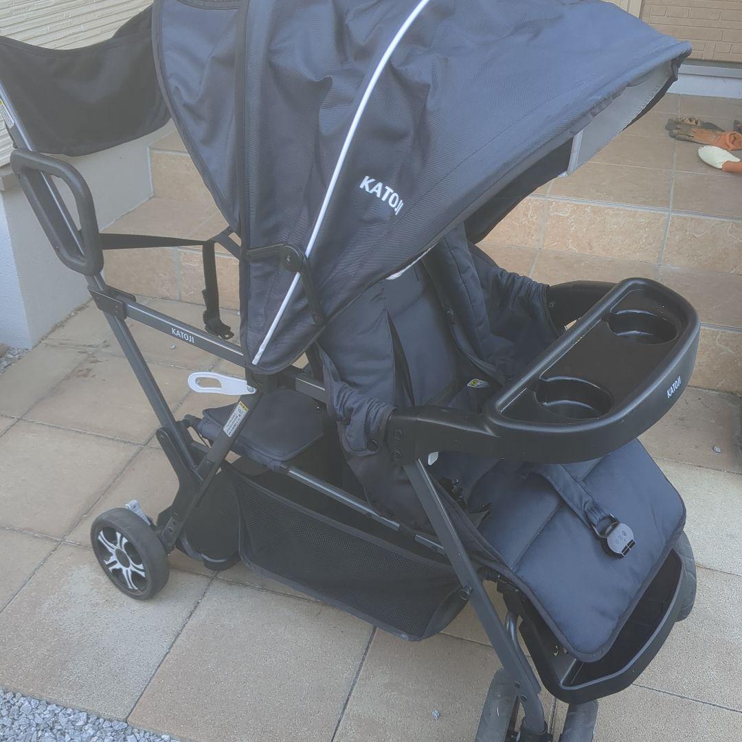 送料込み!!【KATOJI】２人乗りベビーカー 2人でゴー カトージ