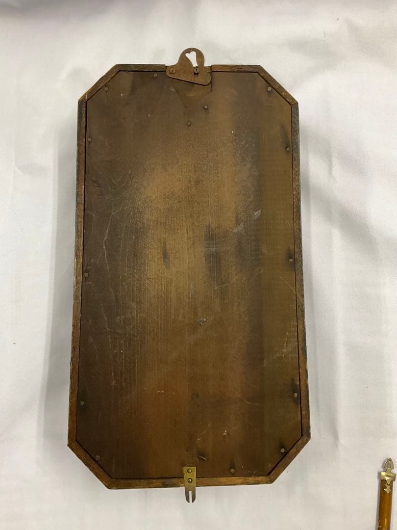 (18)アンティーク　振り子　ゼンマイ時計　稼動品