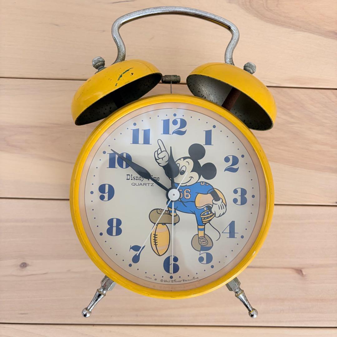 【昭和レトロ】【レア】ディズニー目覚まし時計　ミッキーマウス