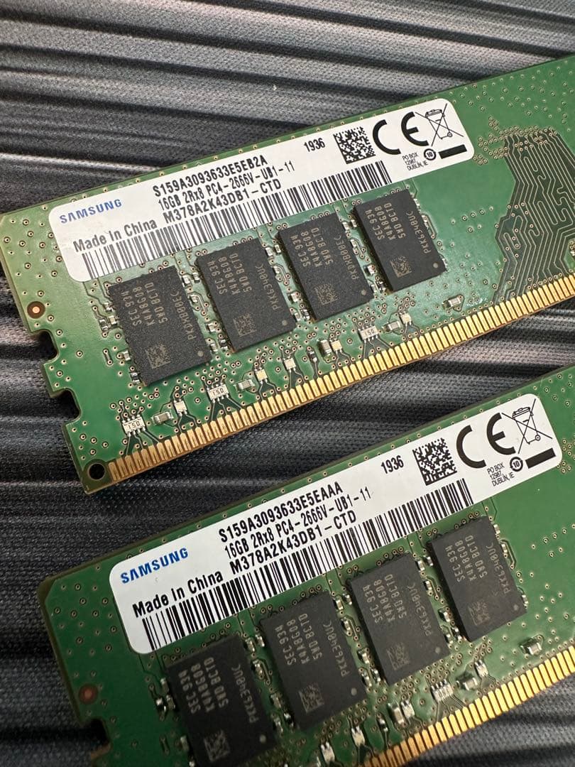 Samsung DDR4 16GB メモリ 2666MHz 2枚セット