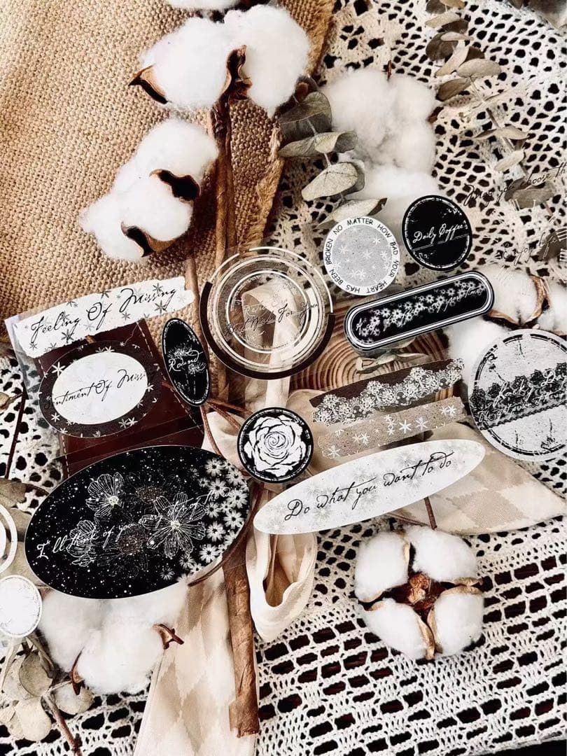 霖蓝汐原创手账《浮光之圈》海外マスキングテープ　マステ 【2235】