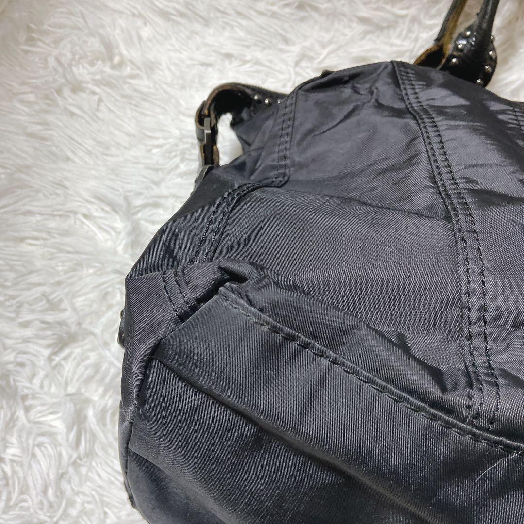 もも ⭐️ディーゼル　トートバッグ　ナイロン　レザー　大容量　A4サイズ