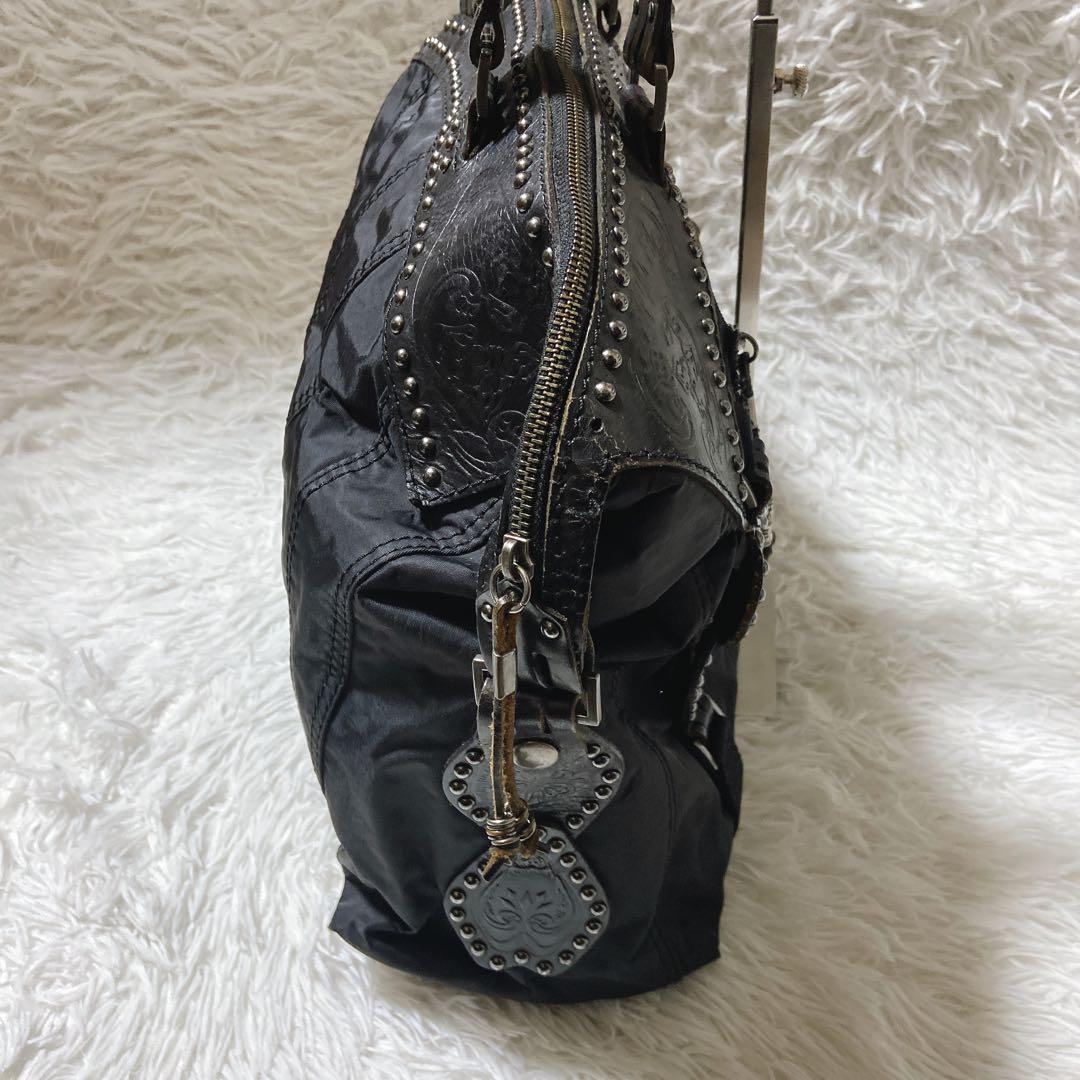 もも ⭐️ディーゼル　トートバッグ　ナイロン　レザー　大容量　A4サイズ