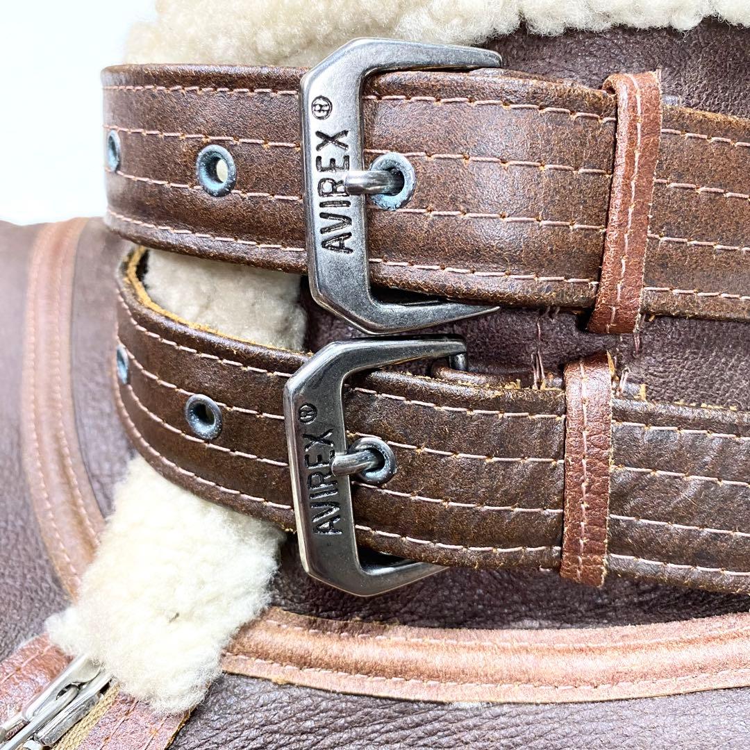 極美品✨希少 AVIREX B-3 フライトジャケット ムートン 42 USA製