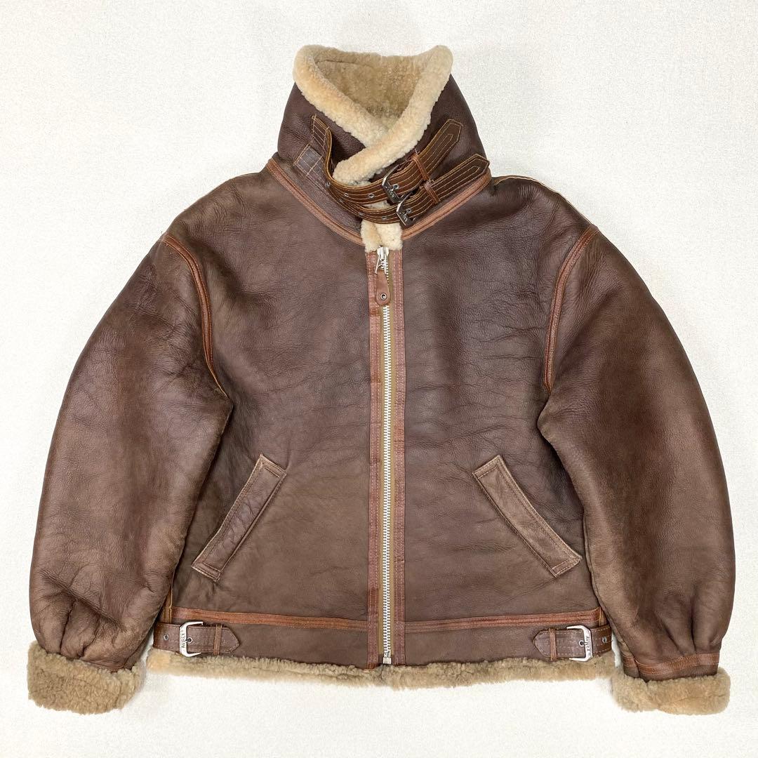 極美品✨希少 AVIREX B-3 フライトジャケット ムートン 42 USA製