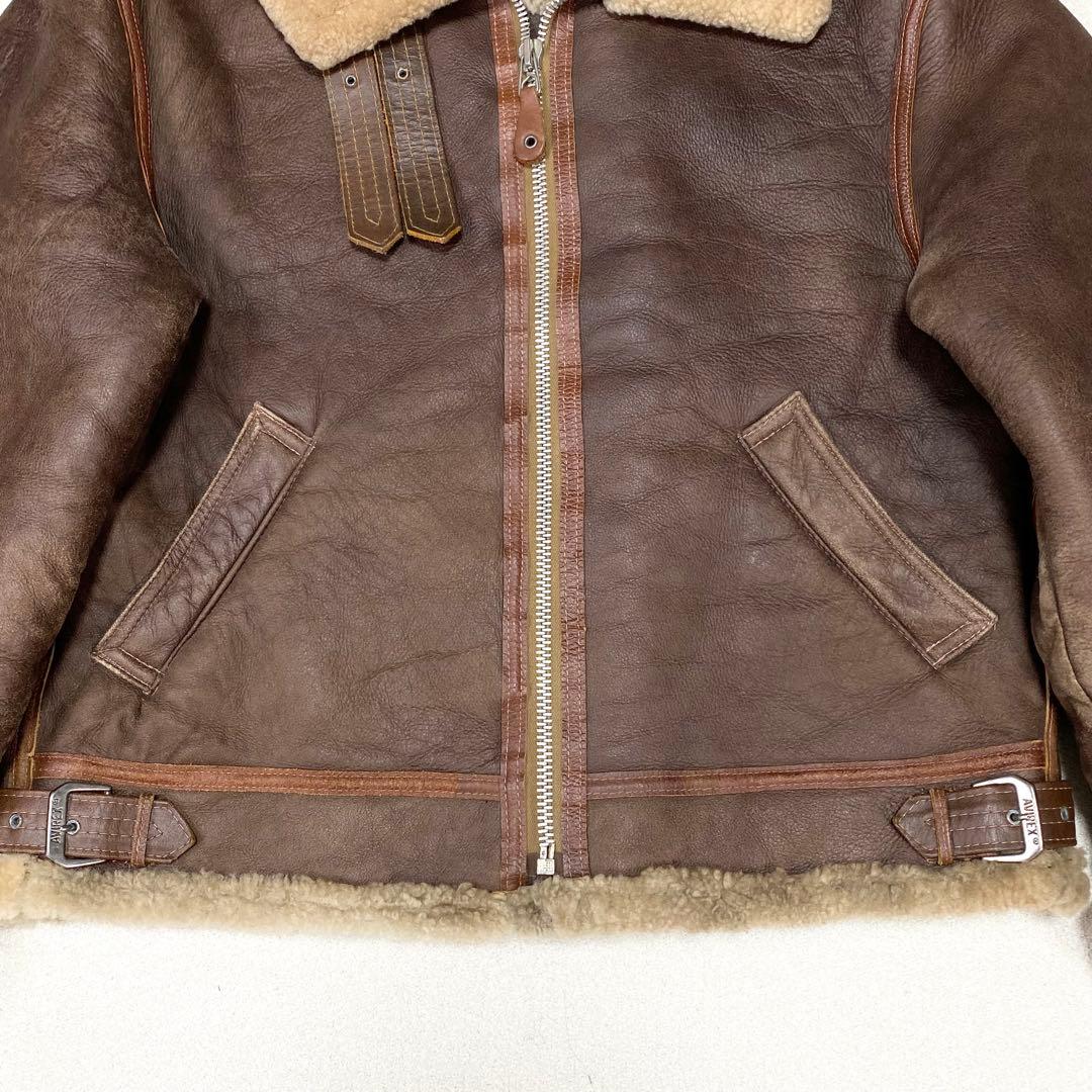 極美品✨希少 AVIREX B-3 フライトジャケット ムートン 42 USA製