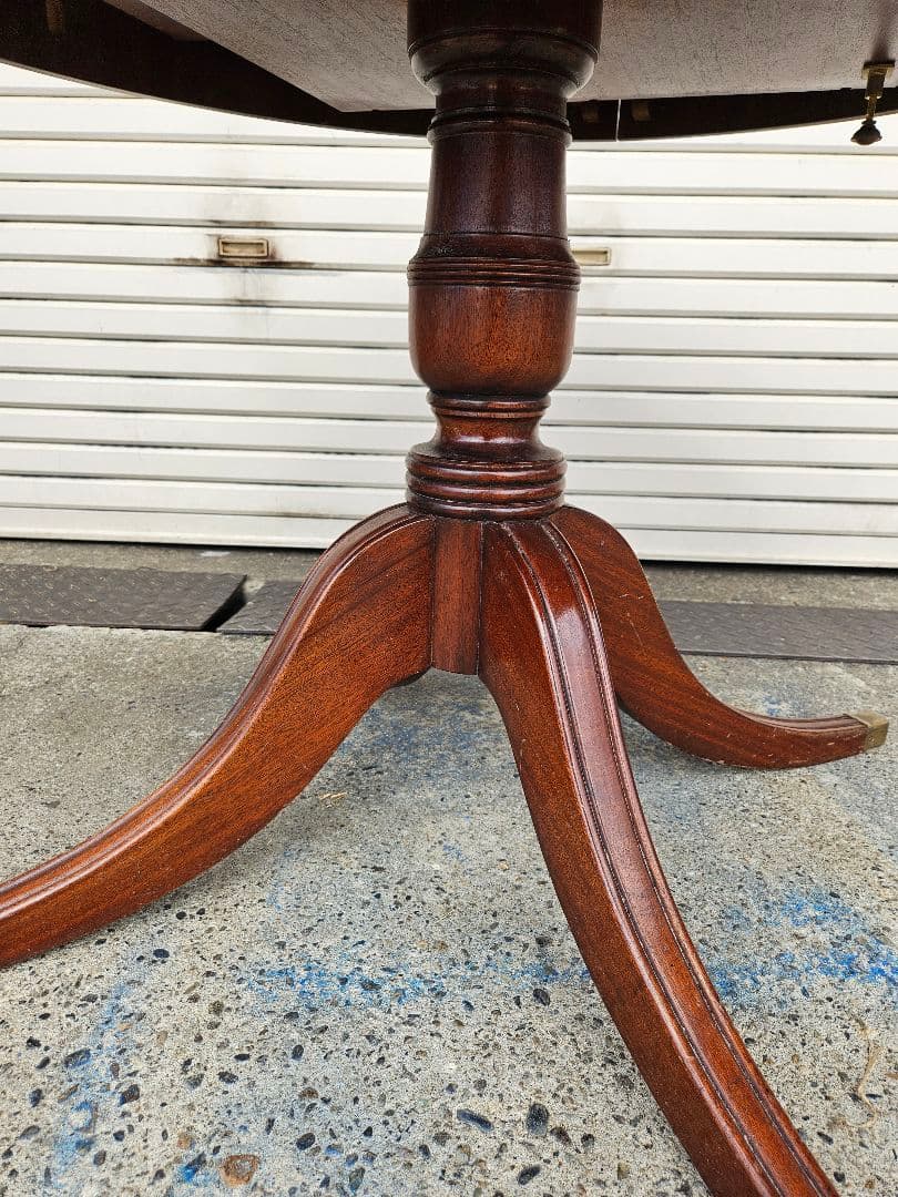 アンティーク マホガニー製 エクステンションテーブル 拡張 ドラムテーブル