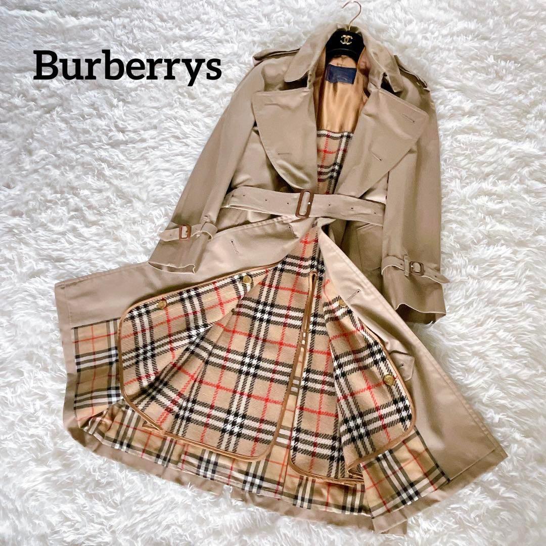 希少✨【バーバリーズ】ライナー付きロングトレンチコート ベージュ ノバチェック
