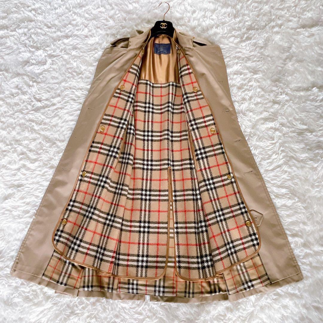 希少✨【バーバリーズ】ライナー付きロングトレンチコート ベージュ ノバチェック
