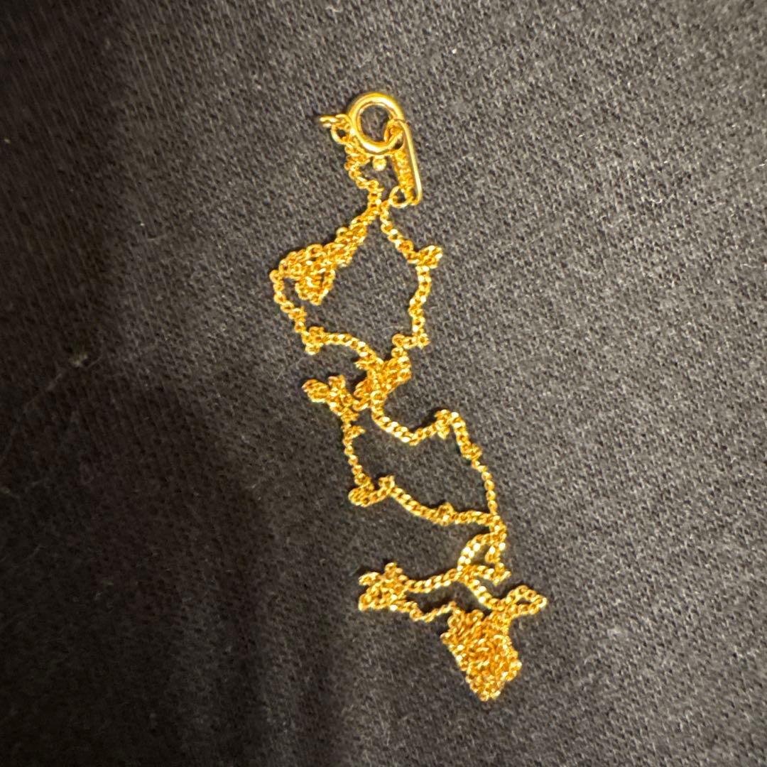 k18gp 喜平ネックレス 2面カット 45cm